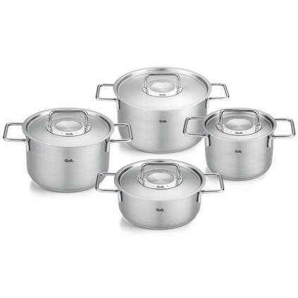 Edénykészlet PURE , rozsdamentes fedők, 4 db szett, rozsdamentes,Fissler