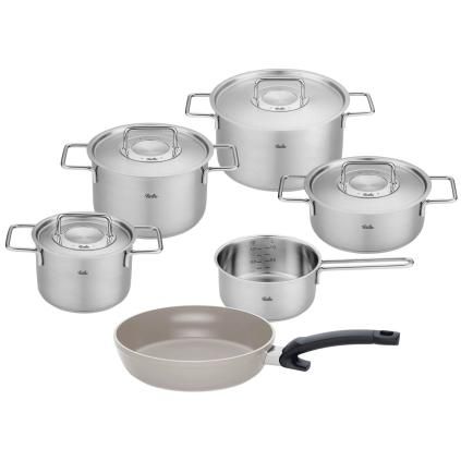 Edénykészlet PURE, serpenyővel, 6 db szett, rozsdamentes, Fissler