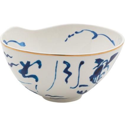 Étkező tál DIESEL CLASSICS ON ACID KOI 18 cm, fehér/kék, porcelán, Seletti