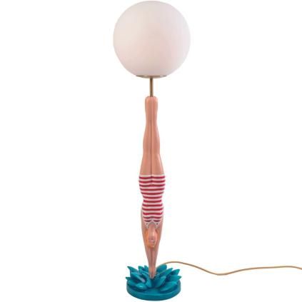 Stolní lampa LADY DIVER 95 cm, piros, gyanta, Seletti