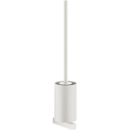 WC kefe CARVO 50 cm, falra szerelhető, fehér, rozsdamentes acél, Zack