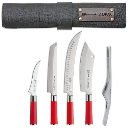 Konyhakések RED SPIRIT tokkal, szett 5, rozsdamentes acél, F.DICK