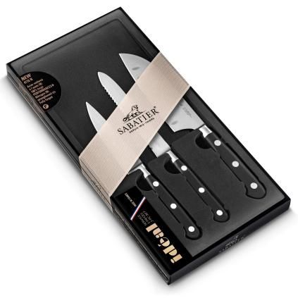 Késkészlet IDÉAL PRÉPARER, Santoku késsel, 3 db, rozsdamentes szegecsek, Lion Sabatier