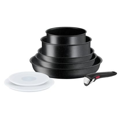Edénykészlet INGENIO BLACK STONE L3998802, 8 db szett, tapadásmentes bevonat, Tefal