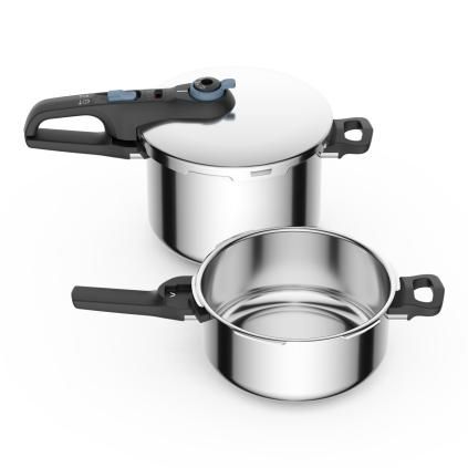 Gyorsfőző SECURE TRENDY P2584301, 4 + 6 l, 2 db szett, rozsdamentes,Tefal