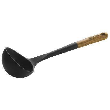 Merőkanál 31 cm, barna, szilikon, Staub