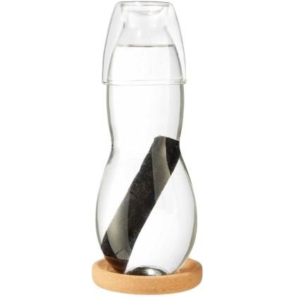 Vízkaraffa EAU GOOD 800 ml, tiszta, üveg, Black+Blum
