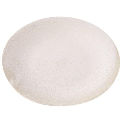 Lapostányér WHITE FADE 28 cm, fehér, kerámia, MIJ