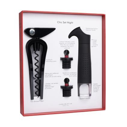 209842 sada prislusenstvi k vinu chic set night sada 4 ks l atelier du vin