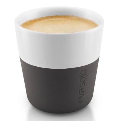 Espresso termopoharak 80 ml 2 darabos készlet, karbon Fekete Eva Trio