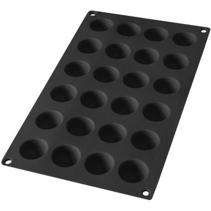 30 cm-es desszertformák, mini félkör alakú, fekete, Lékué 