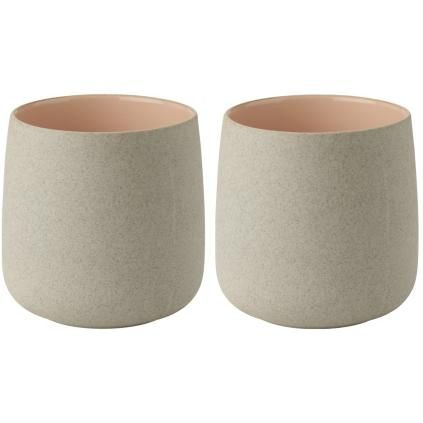 Stelton EMMA csésze, 220 ml, 2 db-os szett, rózsaszín, kőedény
