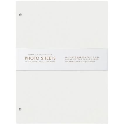 Printworks tartalékpapírok fotóalbumhoz, L 21 x 28 cm, 10 db, fehér
