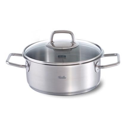 Alacsony lábas VISEO 20 cm, ezüst, rozsdamentes acél, Fissler