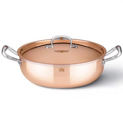 Ruffoni CON CLASSE alacsony lábas, 28 cm, réz