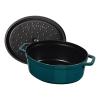 140969 2 ovalny hrnec o 37 cm morska modr staub