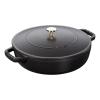 141164 kastrol na sote s litinovou samopodlevaci poklici o 24 cm cerny chistera staub