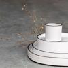 149576 4 servirovaci miska pedestal 15 cm bila keramika revol