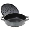 Lábas 24 cm, öntömörítő fedéllel, öntöttvasból készült, bazsalikommal, Staub