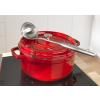 Lábas 22 cm, cseresznye színű, öntöttvas, Staub