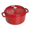 Lábas 22 cm, cseresznye színű, öntöttvas, Staub