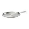 Üveg fedél 13 cm, lapos, rozsdamentes acél, Eva Trio