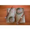Sushi szett, 6 db, virágos motívum, világoszöld, MIJ