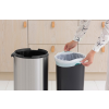 Érintős szemeteskosár TOUCH ÚJ 30 l-es SZEMÉT, matt fekete / ezüst,Brabantia