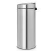 Érintős hulladékgyűjtő TOUCH BIN NEW 30 l, ujjlenyomatmentes, matt acél, Brabantia