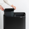 Érintős szemeteskosár BO HI 2 x 30 l, fekete, Brabantia