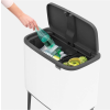 Érintős szemeteskosár BO 11 + 23 l, fehér, Brabantia