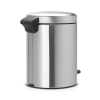 Pedálos szemetes kosár NEWICON 5 l, matt acél, Brabantia