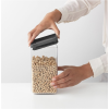 Brabantia TASTY PLUS üveg tárolóedény készlet, 1,6 l, sötétszürke, műanyag