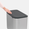 Érintős szemeteskosár BO 11 + 23 l, matt acél, Brabantia