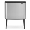 Érintős szemeteskosár BO 11 + 23 l, matt acél, Brabantia
