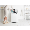 Pedálos szemetes kosár BO 2 x 30 l, fehér, Brabantia