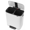 Pedálos szemetes kosár BO 2 x 30 l, fehér, Brabantia