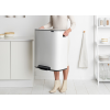 Pedálos szemetes kosár BO 2 x 30 l, fehér, Brabantia