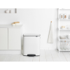 Pedálos szemetes kosár BO 2 x 30 l, fehér, Brabantia