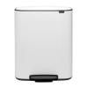 Pedálos szemetes kosár BO 2 x 30 l, fehér, Brabantia