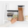 Brabantia TASTY PLUS üveg tárolóedény készlet, 4 db-os szett, sötétszürke, műanyag