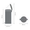 Pedálos szemetes kosár NEWICON 30 l, fényes acél, Brabantia