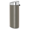 Érintős szemeteskosár TOUCH ÚJ SZEMÉTTEREM 40 l, platina / ezüst,Brabantia