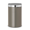 Érintős szemeteskosár TOUCH ÚJ SZEMÉTTEREM 40 l, platina / ezüst,Brabantia