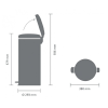 Pedálos szemetes kosár NEWICON 30 l, matt acél, Brabantia