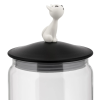 Macskaeledel tároló MIOJAR 1,5 l, fekete, üveg, Alessi