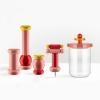 Élelmiszertároló edény 100 COLLECTION, 1 l, rózsaszín, üveg, Alessi