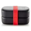Uzsonnás doboz LUNCHBOX TO GO 1 l, evőeszközzel, fekete / fekete, Lékué