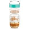 Üveg uzsonnás doboz JAR TO GO 400 ml, türkiz, Lékué