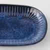 Tálaló tányér RIDGED INDIGO 19 x 13 cm, MIJ
